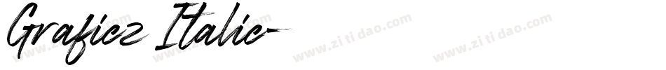 Graficz Italic字体转换